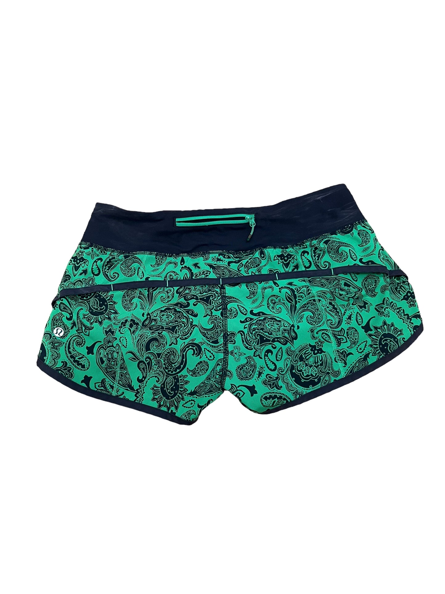 Green Paisley Lululemon Shorts