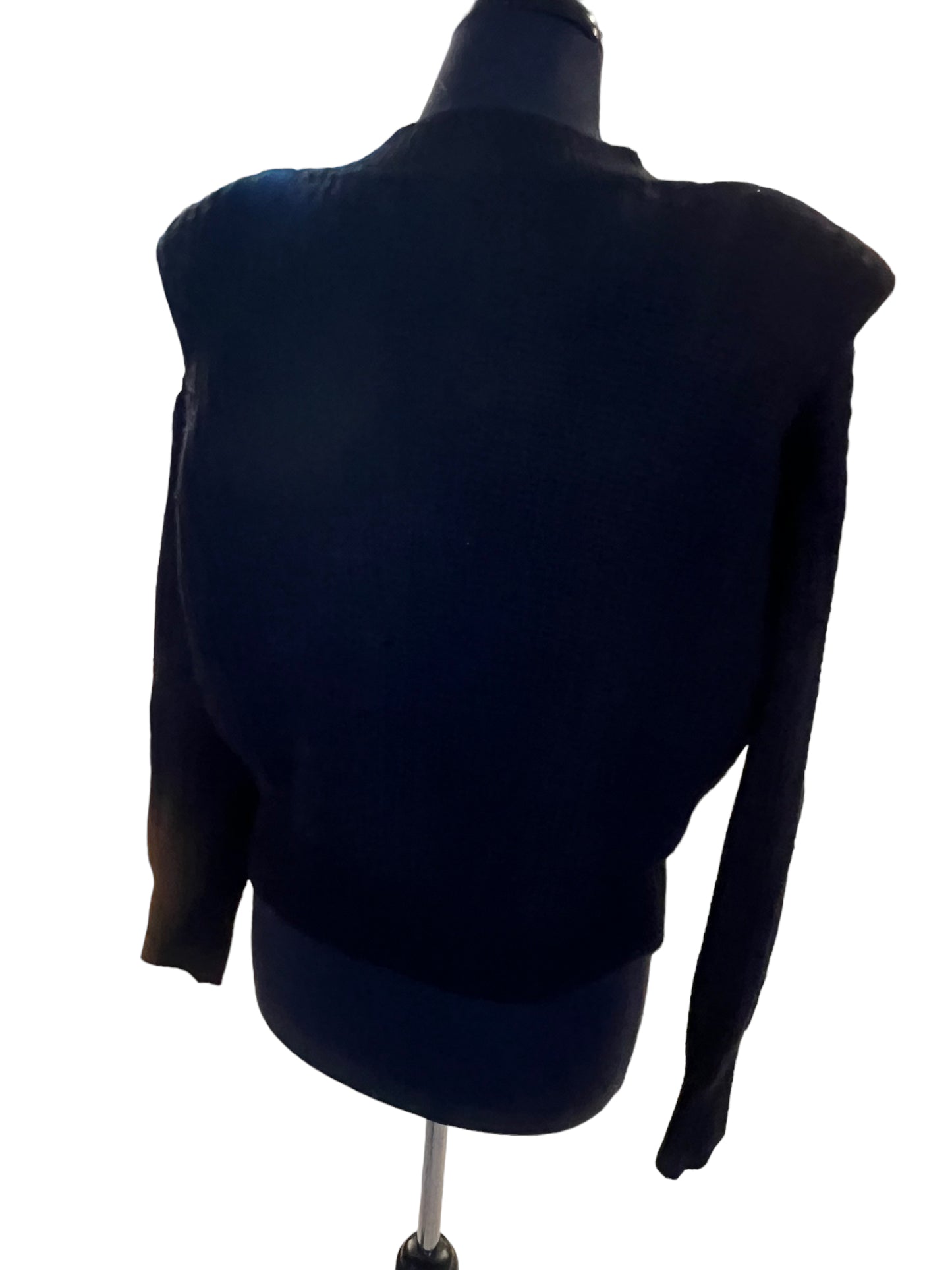 Eco by Design Black Shoulder Pad Sweater