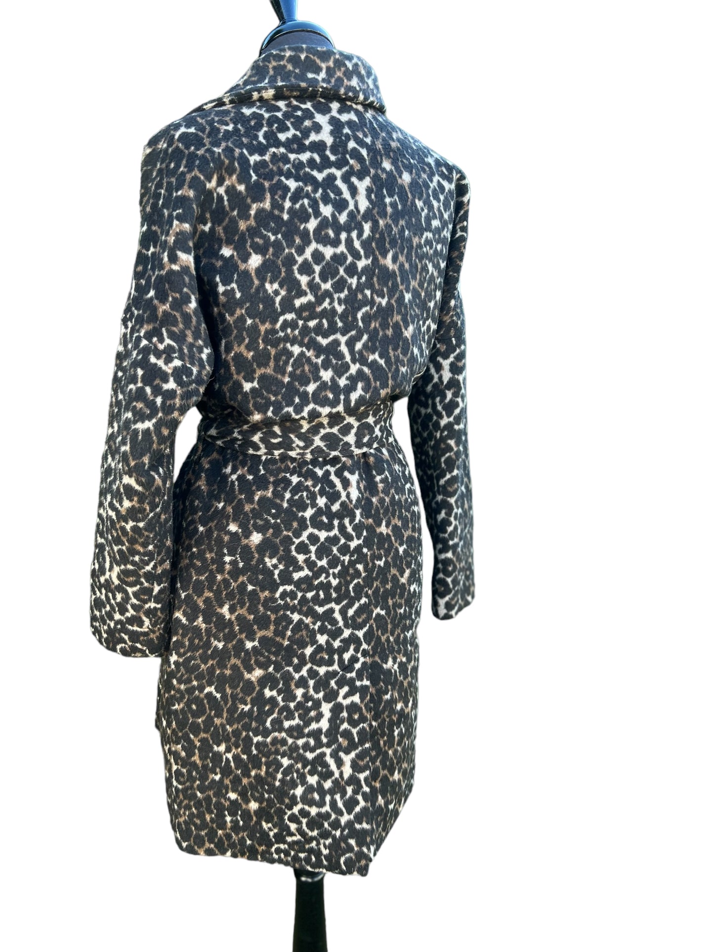 Lord & Taylor Animal Print Belted Coat