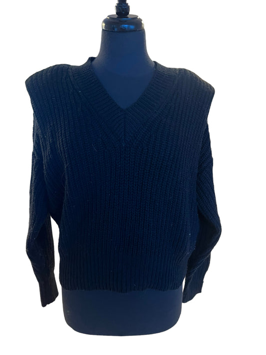 Eco by Design Black Shoulder Pad Sweater