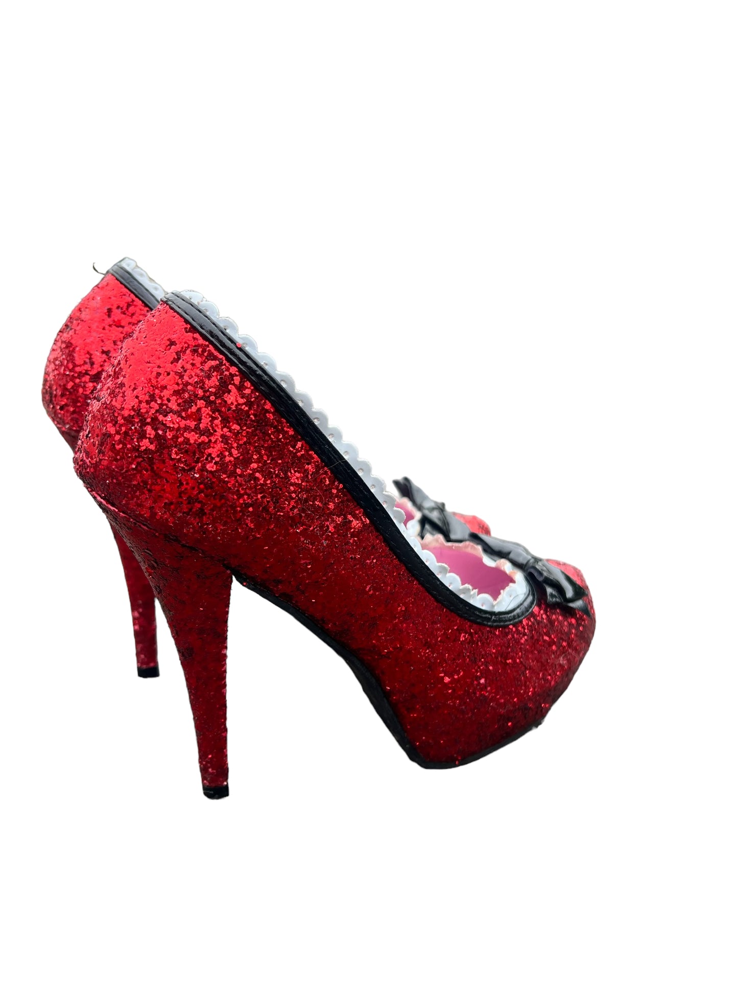 Sparkly Red Pin-Up Heels